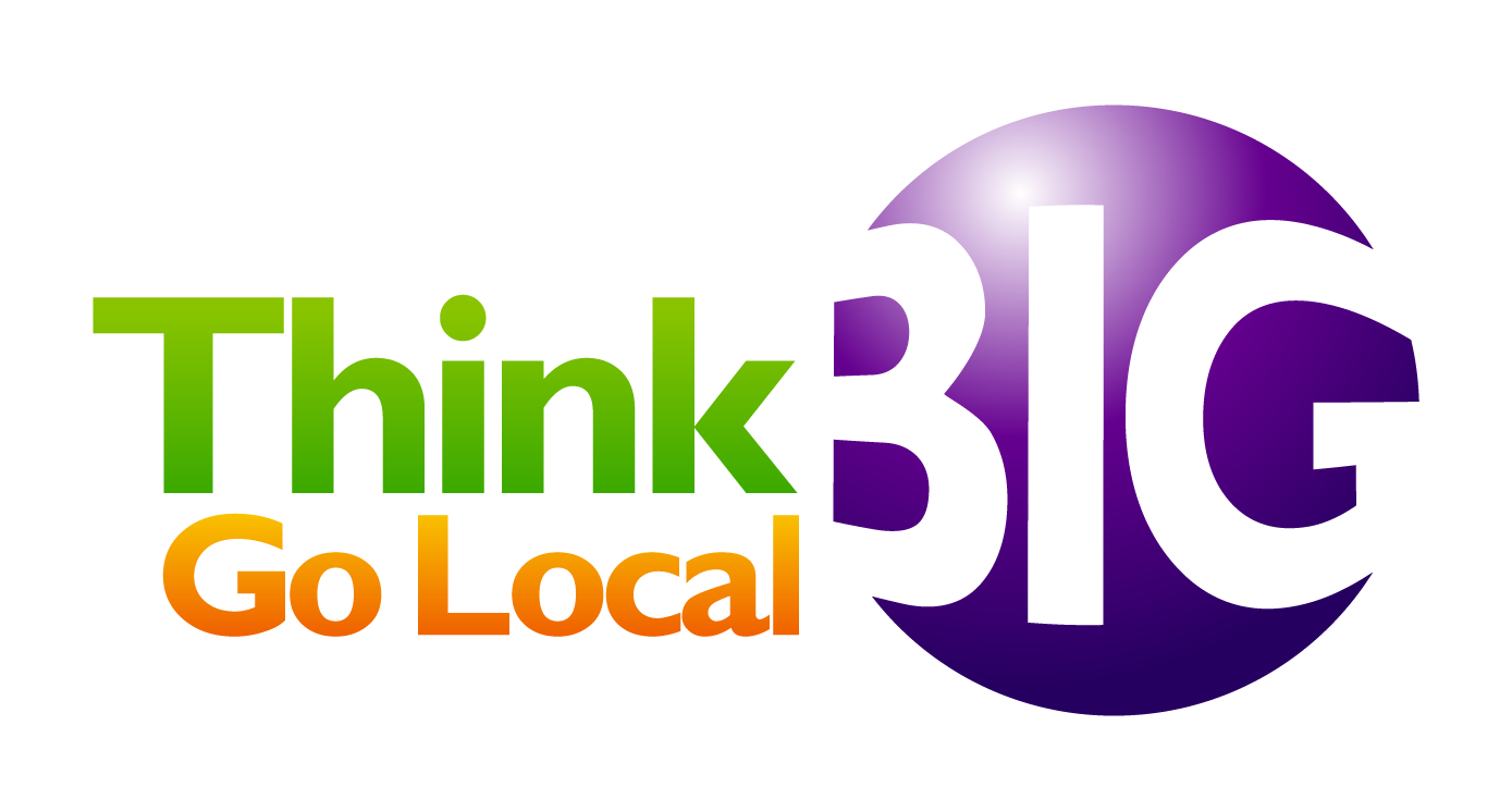 Go local package. Big think + logo. Think big.